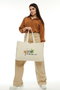 Zoozie Bags Bolsa Tote de Lona en Crema